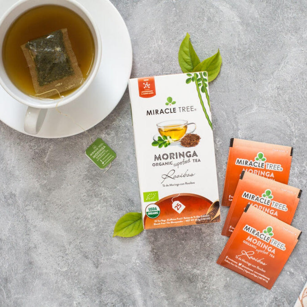 
                  
                    Organic Moringa Tea, Rooibos
                  
                